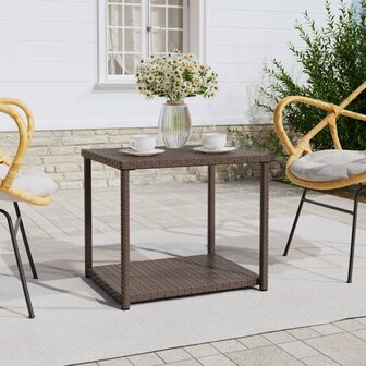 Bijzettafel 55x45x49 cm poly rattan bruin 8720845679101 1