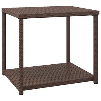 Bijzettafel 55x45x49 cm poly rattan bruin 8720845679101 2