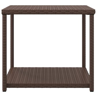 Bijzettafel 55x45x49 cm poly rattan bruin 8720845679101 3