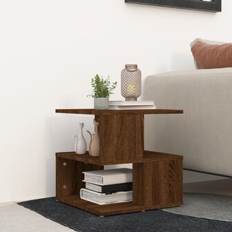 Bijzettafel 40x40x40 cm bewerkt hout bruin eikenkleur 8720286978412 1