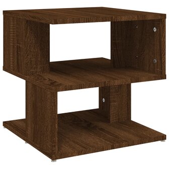 Bijzettafel 40x40x40 cm bewerkt hout bruin eikenkleur 8720286978412 2