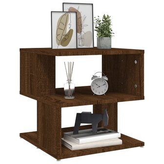 Bijzettafel 40x40x40 cm bewerkt hout bruin eikenkleur 8720286978412 5