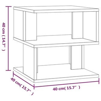 Bijzettafel 40x40x40 cm bewerkt hout bruin eikenkleur 8720286978412 7