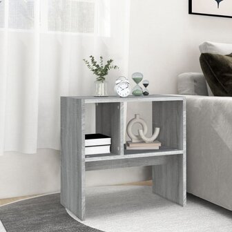 Bijzettafel 50x30x50 cm bewerkt hout grijs sonoma eikenkleurig 8720286978610 3