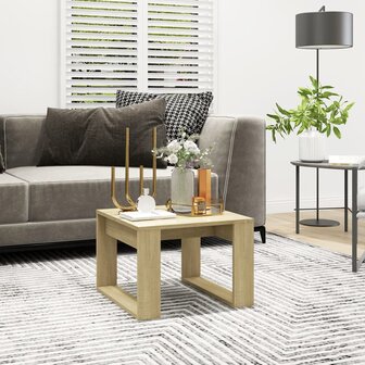Bijzettafel 50x50x35 cm spaanplaat sonoma eikenkleurig 8720286611623 1