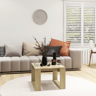 Bijzettafel 50x50x35 cm spaanplaat sonoma eikenkleurig 8720286611623 3