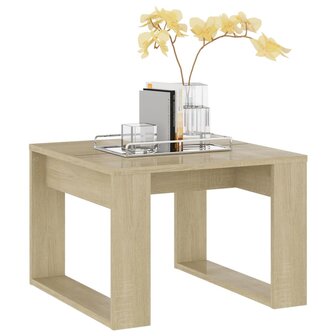 Bijzettafel 50x50x35 cm spaanplaat sonoma eikenkleurig 8720286611623 4