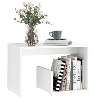 Bijzettafel 59x36x38 cm bewerkt hout wit 8720286558973 3