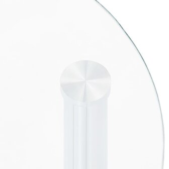 Bijzettafel 2-laags 38x38x50 cm gehard glas transparant zwart 8720286057148 6
