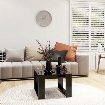 Bijzettafel 50x50x35 cm spaanplaat zwart 8720286611609 3