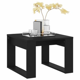 Bijzettafel 50x50x35 cm spaanplaat zwart 8720286611609 4