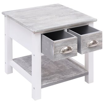 Bijzettafel 40x40x40 cm paulowniahout grijs 8719883668345 4
