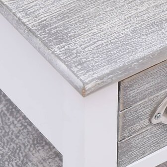 Bijzettafel 40x40x40 cm paulowniahout grijs 8719883668345 5