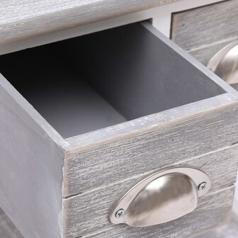 Bijzettafel 40x40x40 cm paulowniahout grijs 8719883668345 6