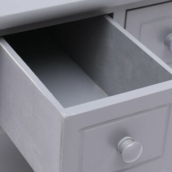 Bijzettafel 40x40x40 cm paulowniahout grijs 8719883668376 6