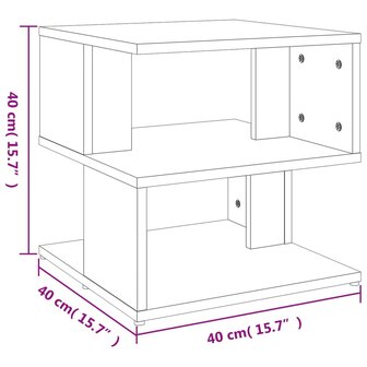 Bijzettafel 40x40x40 cm bewerkt hout betongrijs 8720286542187 7