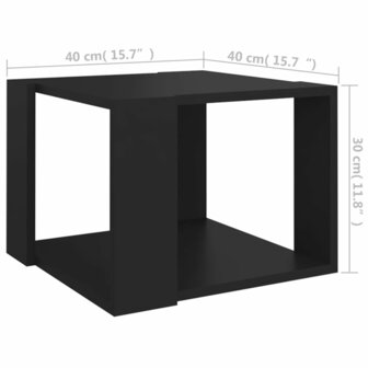 Salontafel 40x40x30 cm bewerkt hout zwart 8720286542330 5