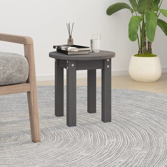 Salontafel &Oslash; 35x35 cm massief grenenhout grijs 8720287208365 1