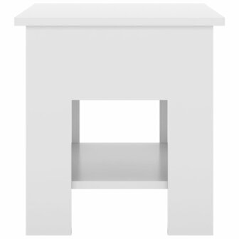 Salontafel 40x40x42 cm bewerkt hout hoogglans wit 8720286836187 5