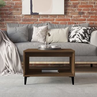 Salontafel 60x50x40 cm bewerkt hout bruin eikenkleur 8720287086314 5