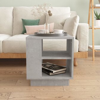 Salontafel 40x40x43 cm bewerkt hout betongrijs 8720286836323 3