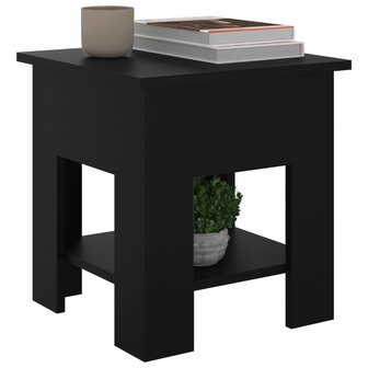 Salontafel 40x40x42 cm bewerkt hout zwart 8720286836156 4