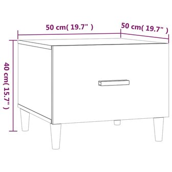 Salontafel 50x50x40 cm bewerkt hout gerookt eikenkleurig 8720287086383 9