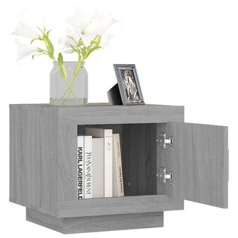 Salontafel 51x50x45 cm bewerkt hout grijs sonoma eikenkleurig 8720286968536 8
