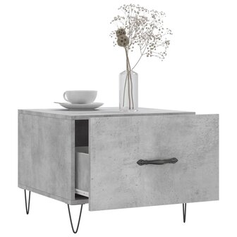 Salontafel 50x50x40 cm bewerkt hout betongrijs 8720845428495 4