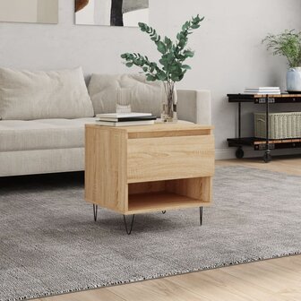 Salontafel 50x46x50 cm bewerkt hout sonoma eikenkleurig 8721012112254 1