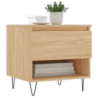 Salontafel 50x46x50 cm bewerkt hout sonoma eikenkleurig 8721012112254 3