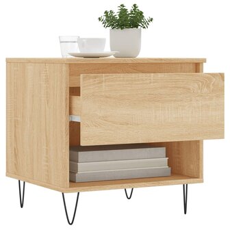 Salontafel 50x46x50 cm bewerkt hout sonoma eikenkleurig 8721012112254 4