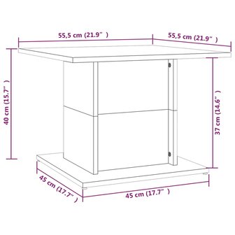 Salontafel 55,5x55,5x40 cm spaanplaat gerookt eikenkleurig 8720286837795 7
