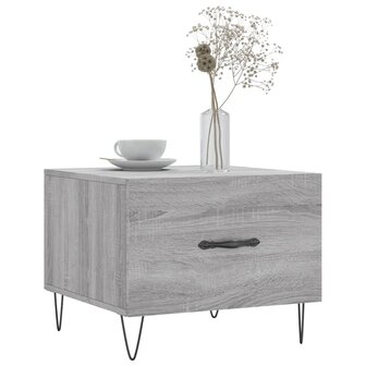 Salontafel 50x50x40 cm bewerkt hout grijs sonoma eiken 8720845428532 3