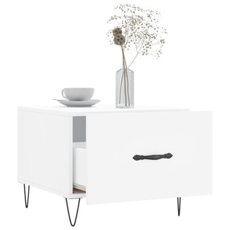 Salontafel 50x50x40 cm bewerkt hout wit 8720845428419 4