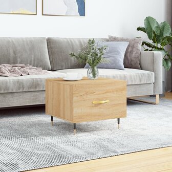 Salontafel 50x50x35 cm bewerkt hout sonoma eikenkleurig 8720845428150 1
