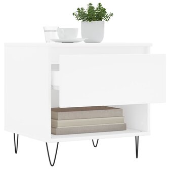 Salontafel 50x46x50 cm bewerkt hout wit 8721012112193 4