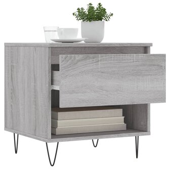 Salontafel 50x46x50 cm bewerkt hout grijs sonoma eikenkleurig 8721012112315 4