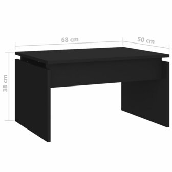 Salontafel 68x50x38 cm spaanplaat zwart 8720286606735 7