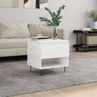 Salontafel 50x46x50 cm bewerkt hout hoogglans wit 8721012112230 1