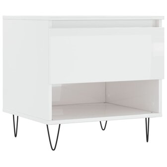Salontafel 50x46x50 cm bewerkt hout hoogglans wit 8721012112230 2