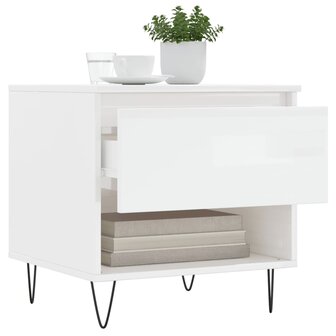 Salontafel 50x46x50 cm bewerkt hout hoogglans wit 8721012112230 4
