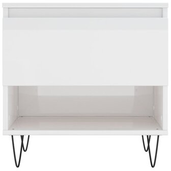 Salontafel 50x46x50 cm bewerkt hout hoogglans wit 8721012112230 5