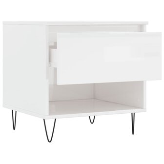 Salontafel 50x46x50 cm bewerkt hout hoogglans wit 8721012112230 6