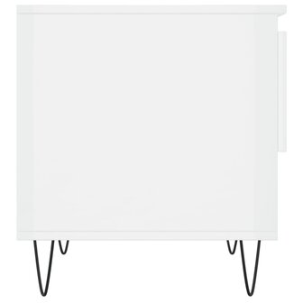 Salontafel 50x46x50 cm bewerkt hout hoogglans wit 8721012112230 7