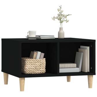 Salontafel 60x50x36,5 cm bewerkt hout zwart 8720845669744 4
