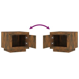 Salontafel 51x50x45 cm bewerkt hout gerookt eikenkleurig 8720286968529 6