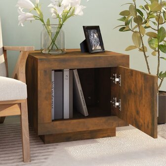 Salontafel 51x50x45 cm bewerkt hout gerookt eikenkleurig 8720286968529 7
