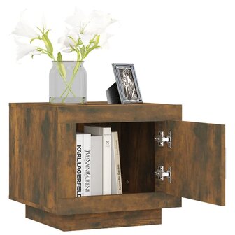 Salontafel 51x50x45 cm bewerkt hout gerookt eikenkleurig 8720286968529 8