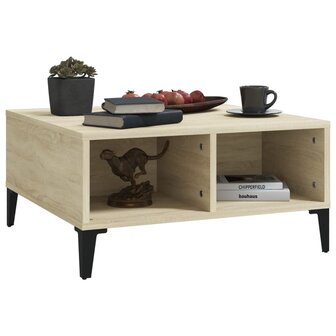 Salontafel 60x60x30 cm bewerkt hout sonoma eikenkleurig 8720286357989 5